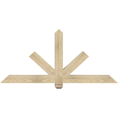 Ekena Millwork Kennewick Rough Sawn Timber Gable Bracket, Douglas Fir, 60"W x 27"H x 4"D x 4"F, 11/12 Pitch GBW060X27X0404KEN00RDF